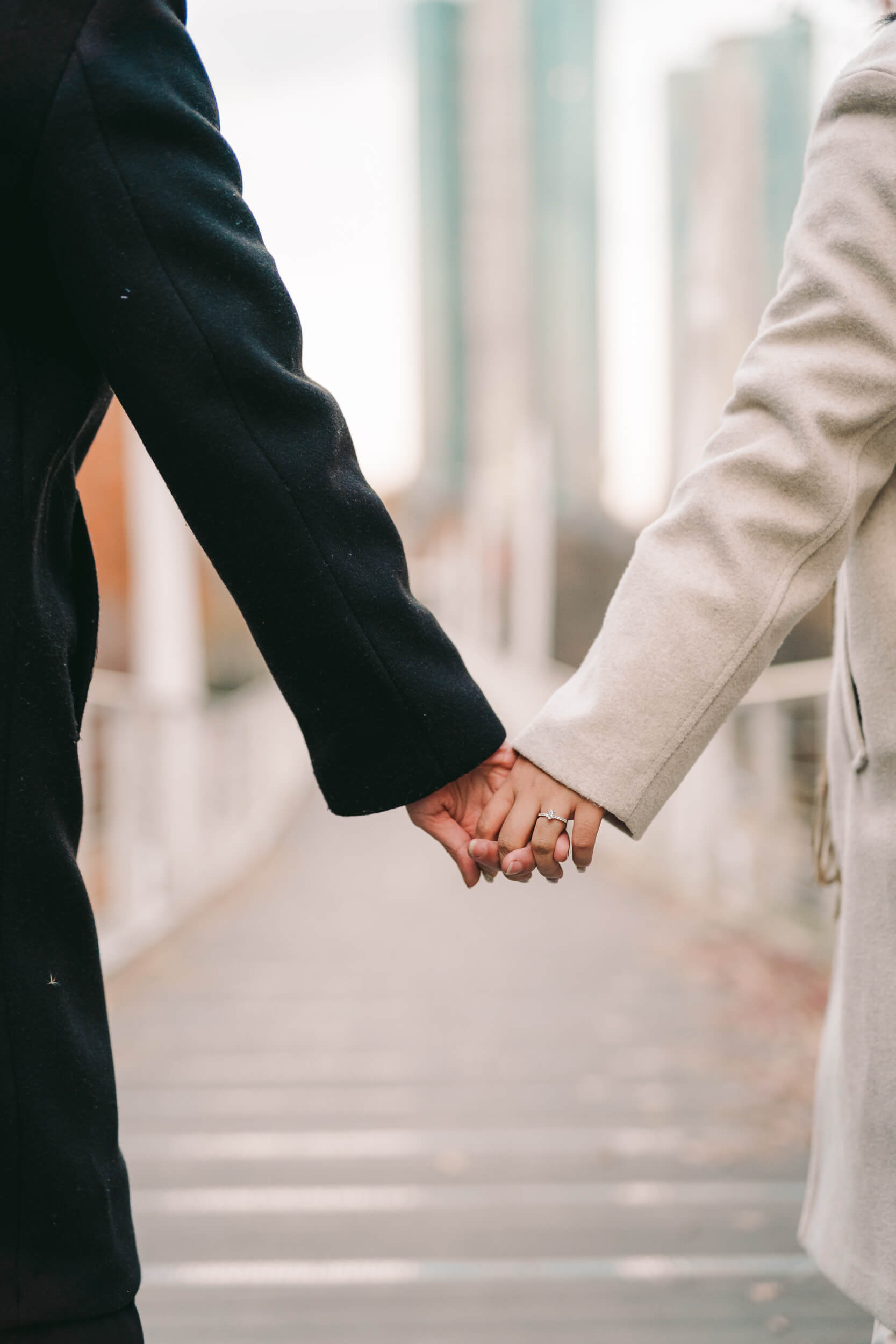holding hands